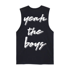 YEAH THE BOYS V2 MENS SMALL PRINT MUSCLE TEE